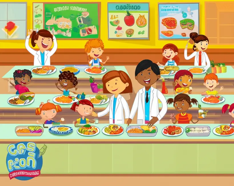 Crianças comendo refeições saudáveis em escola de Sorocaba