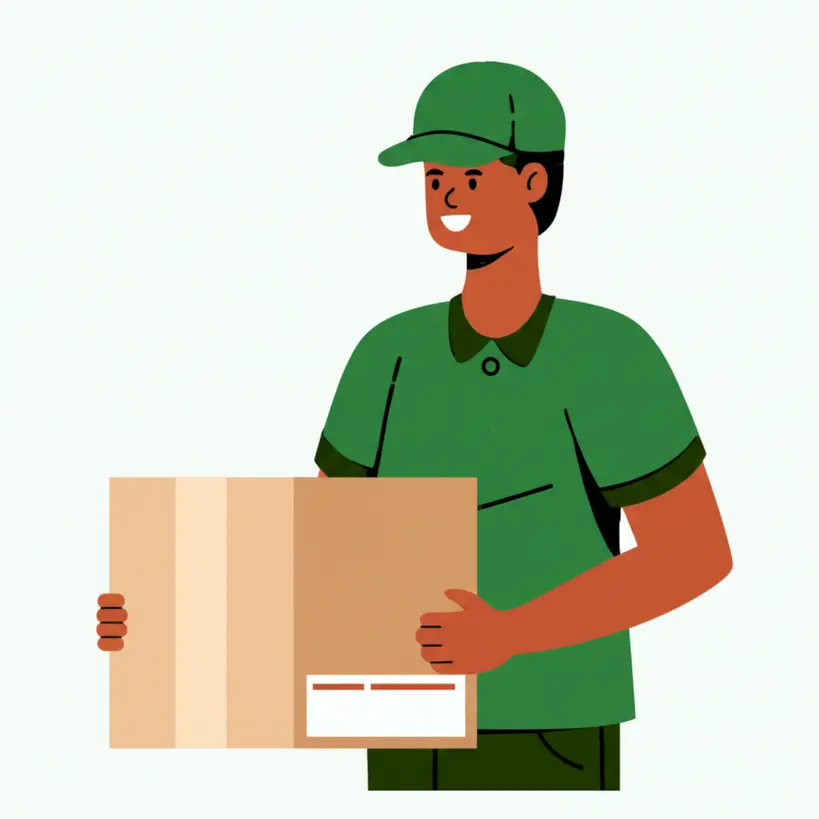 Cliente sorrindo ao receber delivery em embalagem Kraft sustentável