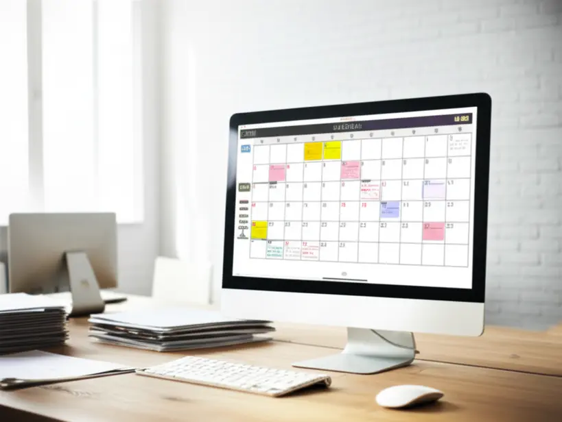 Interface do Google Calendar exibindo uma agenda semanal com eventos