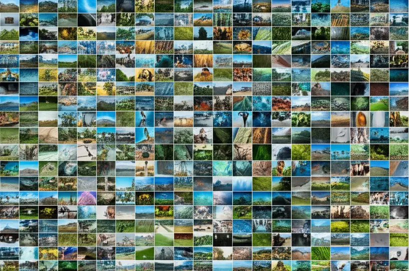 Mosaico de diversas imagens de alta qualidade de bancos de mídia gratuita