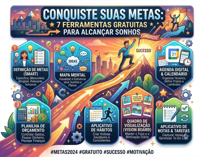 Conquiste Suas Metas: 7 Ferramentas Gratuitas Para Alcançar Sonhos