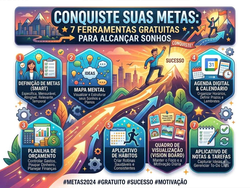 Conquiste Suas Metas: 7 Ferramentas Gratuitas Para Alcançar Sonhos